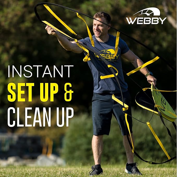 Webby Agility Trainer – Circle Speed and Agility Ladder for High Intensity Reactive Footwork Drills and Skills – A Circular Piece of Reaction Training Equipment That Changes The Way You Move