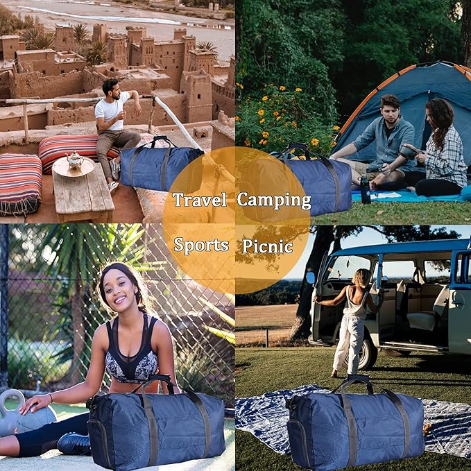 Woogwin Travel Duffel Bag Large Foldable Waterproof Overnight Bag for Beach Swim Bags Pool Sports Gym