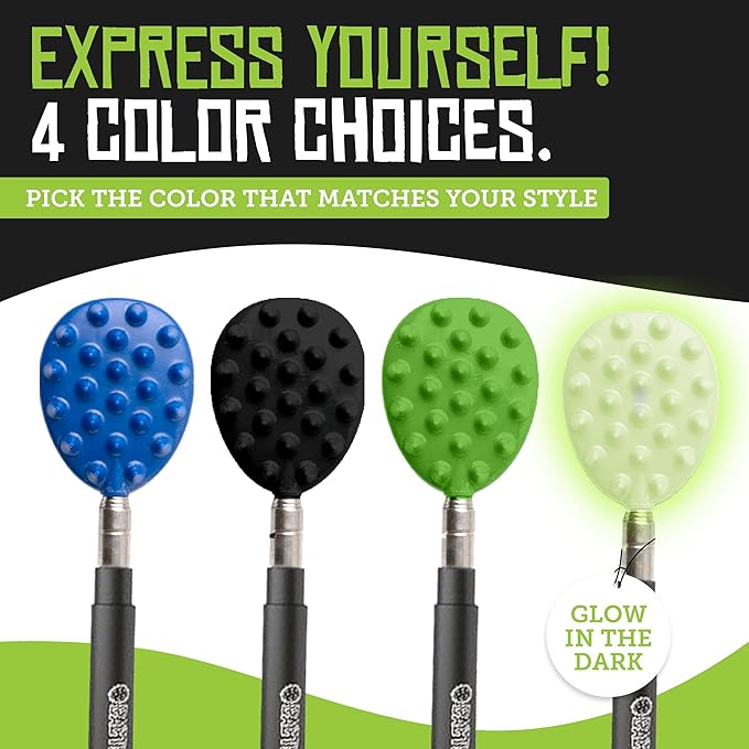 Cactus Scratcher Back Scratcher Extendable Extends 29" Long Double Sided Retractable Scratching Tool for Hand, Neck, Head, and Body - Universal Gift for Family, Pets, and Friends, Big Stick, Blue