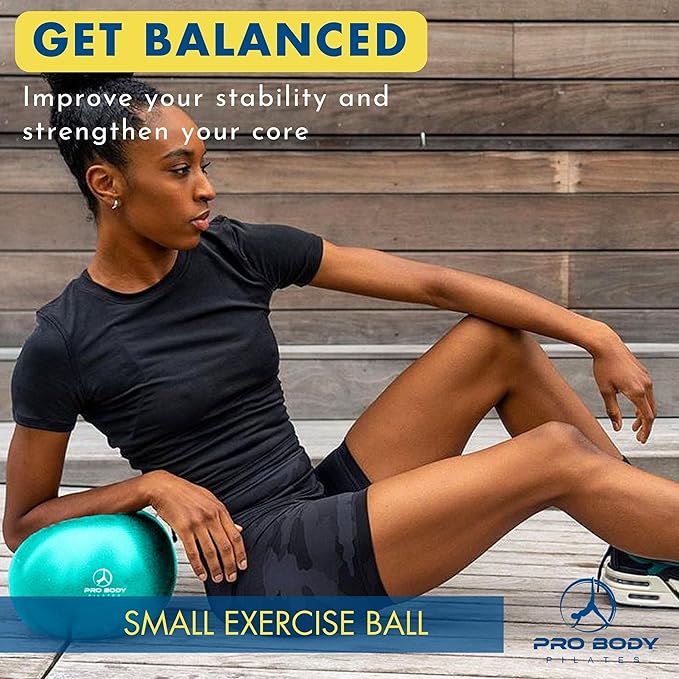 ProBody Pilates Yoga Ball - Exercise Balls, Various Sizes, for Stability, Pregnancy, Workout & Physical Therapy