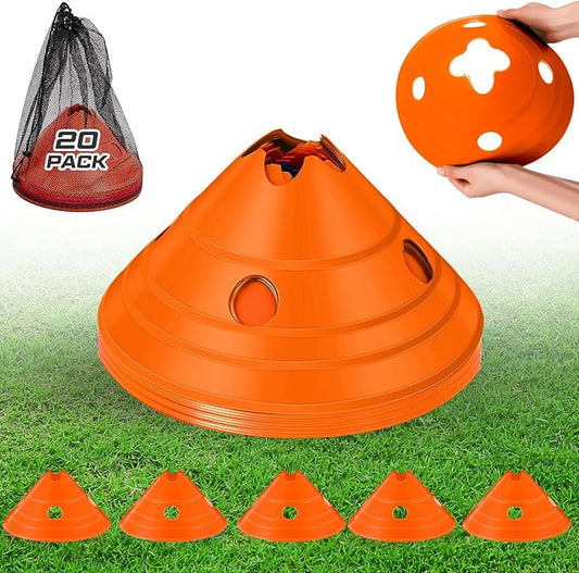 ShinyRelief Jumbo Disc Cones Jumbo Soccer Cones with Mesh Bag Giant Large Agility for Soccer Training Adult Sports