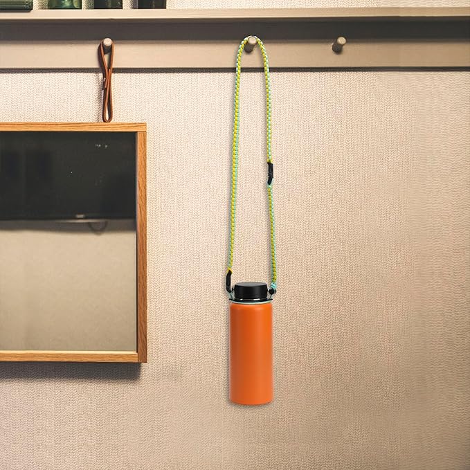 Wongeto Paracord Handle Carrier Holder with Shoulder Strap,Compatible with Hydro Flask Wide Mouth Water Bottles