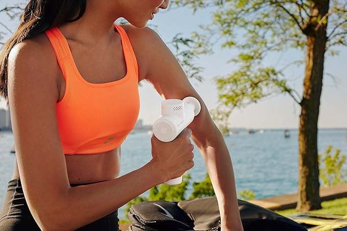 Hyperice |Hypervolt Go 2 Handheld Percussion Massage Gun Featuring Quiet Glide Technology, 3 Speeds, 2 Interchangeable Heads | Hypervolt Heated Head Attachment for All Hypervolt Models| Bundle