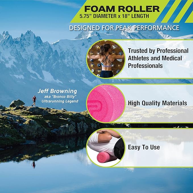 Pro-Tec Athletics Foam Rollers, Deep Tissue Massage Roller for Muscle Recovery and Physical Therapy, Durable Hollow Core