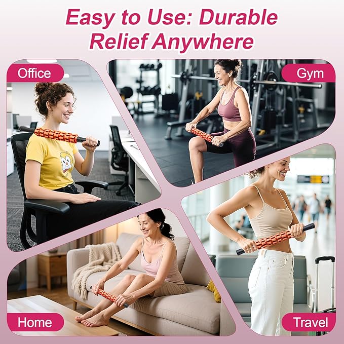 Muscle Roller Stick, Muscle Roller, Liposuction Massage Roller for Lymphatic Drainage, Massager Stick for Relief Muscle Soreness, Trigger Points, Help Exercise Runner Legs, Back Recovery