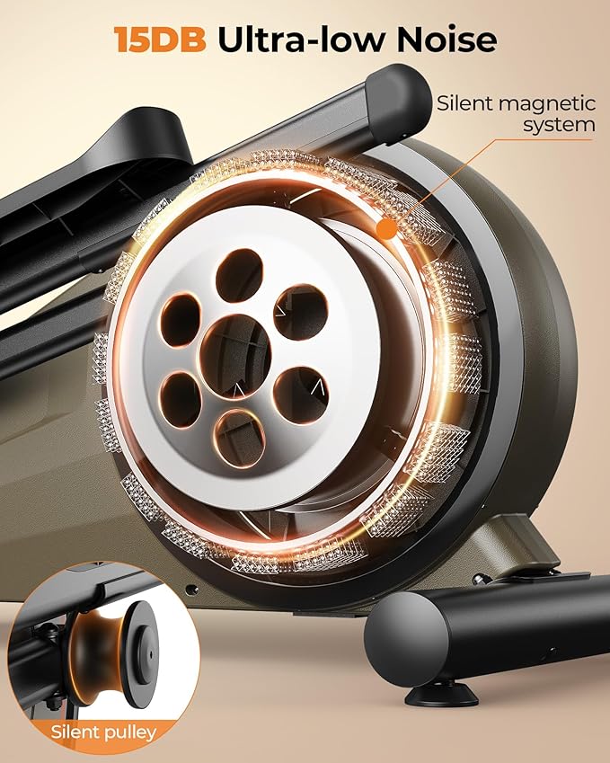 Niceday Elliptical Machine, Elliptical Exercise Machine for Home with Hyper-Quiet Magnetic Driving System, Elliptical Trainer with 15.5IN & 20IN Stride, 16 Resistance Levels, 500LBS Loading Capacity