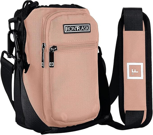 IRON °FLASK Carrier, Holder, Sleeve - Fits Insulated Stainless Steel Sports Water Bottle, Adjustable Shoulder Strap, Holder Bag Case Pouch Cover