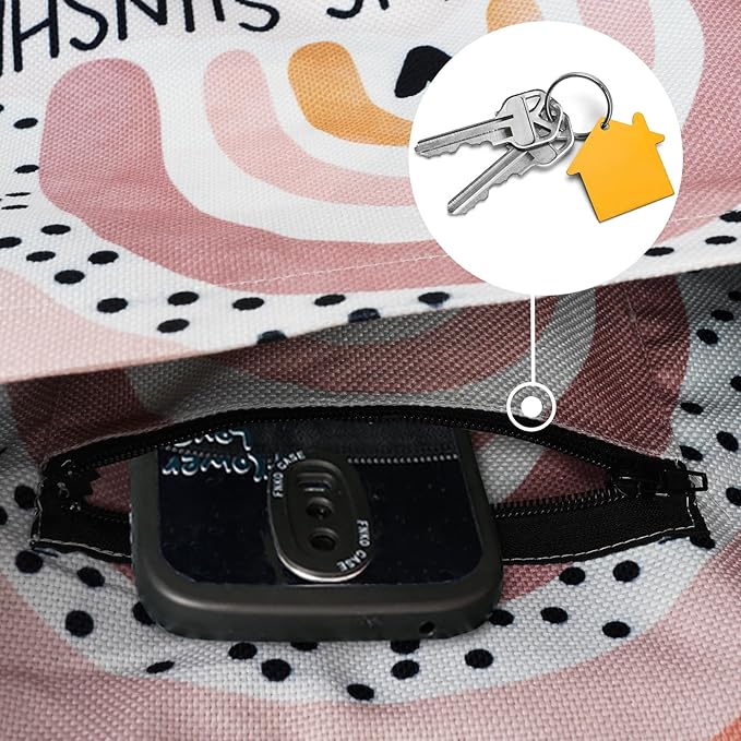 Fashion Printed Yoga Mat Bag with Large Side Pocket & Zipper Pocket Long Tote Yoga Bag Fit Most Size Mats - Holds More Yoga Accessories