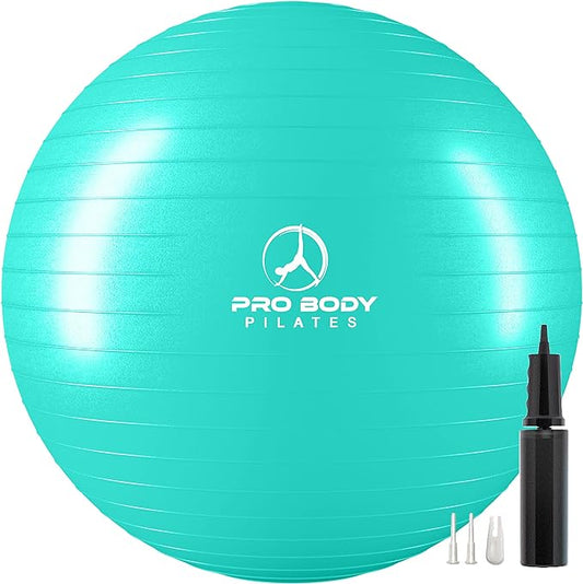 ProBody Pilates Yoga Ball - Exercise Balls, Various Sizes, for Stability, Pregnancy, Workout & Physical Therapy