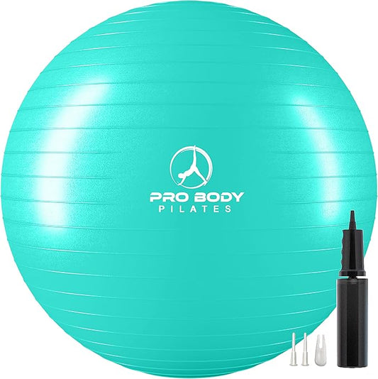 ProBody Pilates Yoga Ball - Exercise Balls, Various Sizes, for Stability, Pregnancy, Workout & Physical Therapy