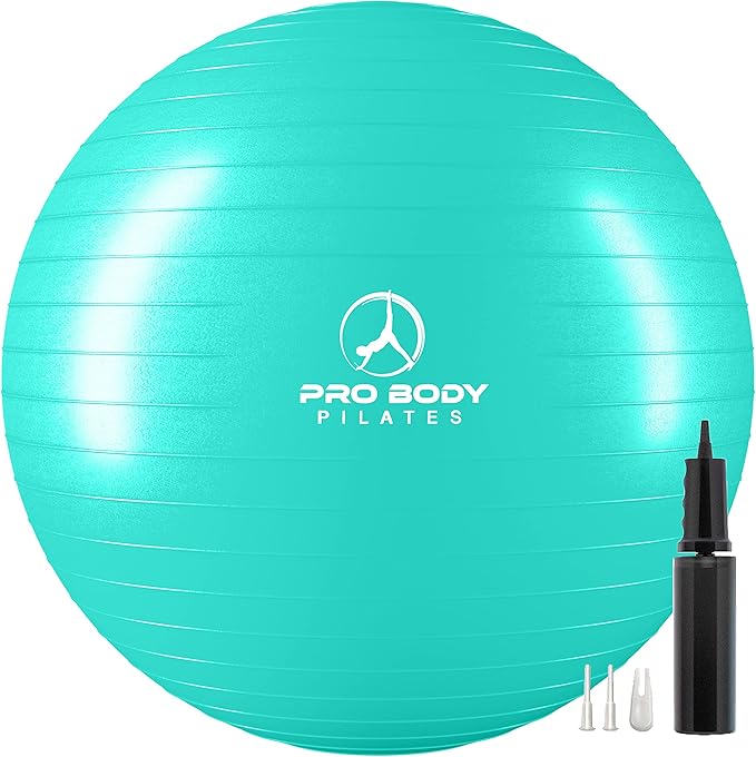 ProBody Pilates Yoga Ball - Exercise Balls, Various Sizes, for Stability, Pregnancy, Workout & Physical Therapy