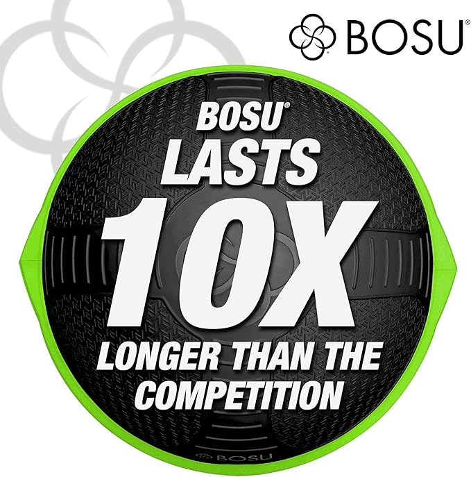 Bosu Half Ball Home Balance Exercise Trainer for Strength and Flexibility Workouts with Built to Last Burst Resistant Material and Hand Pump