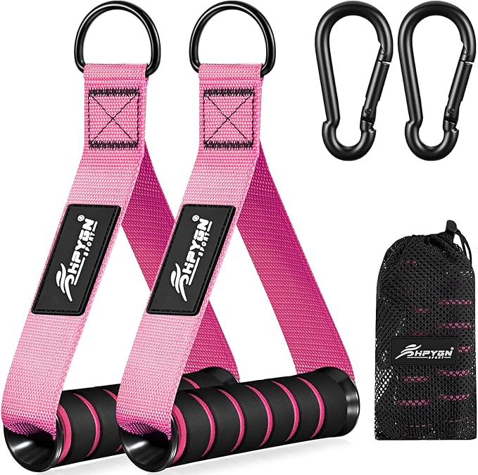 HPYGN Exercise Handle, Replacement Fitness Equipment for Pilates, Yoga, Strength Trainer, Pull Down Home Gym Red, Grey, Blue Working Out Handle