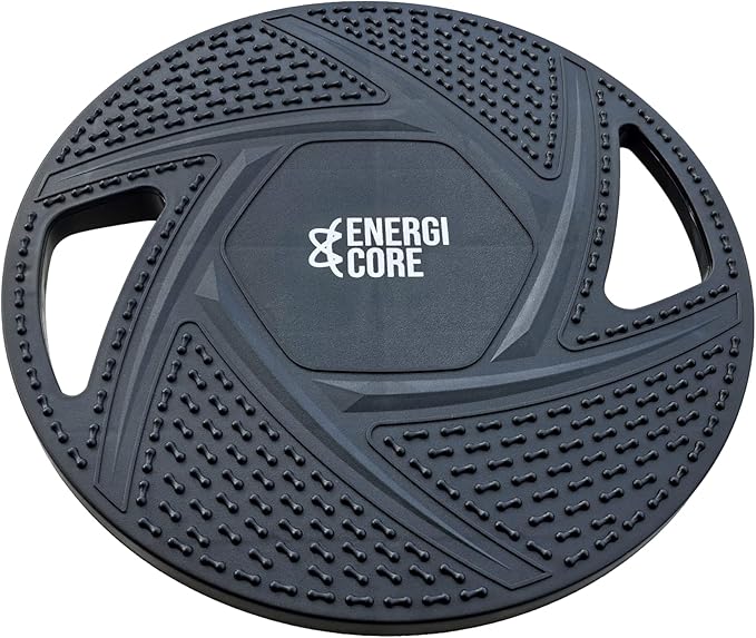 Balance Board for Adults – Stability Trainer for Home Workouts, Core Strength, and Coordination – Compact Balance Exercise Equipment for Fitness and Physical Therapy - Circular, Black