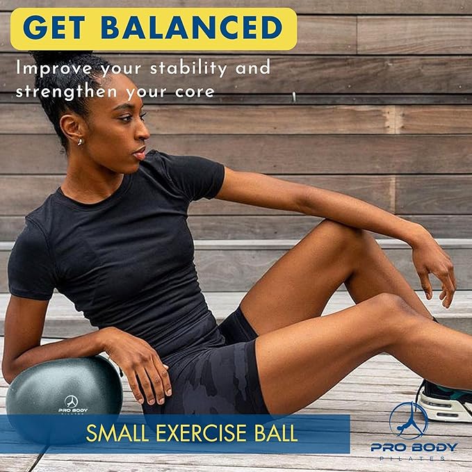 ProBody Pilates Yoga Ball - Exercise Balls, Various Sizes, for Stability, Pregnancy, Workout & Physical Therapy