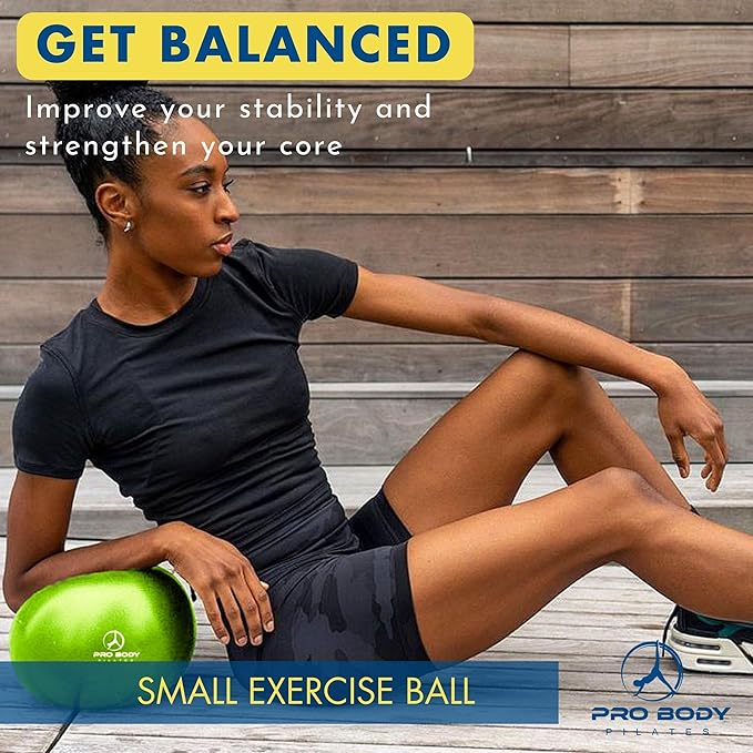 ProBody Pilates Yoga Ball - Exercise Balls, Various Sizes, for Stability, Pregnancy, Workout & Physical Therapy