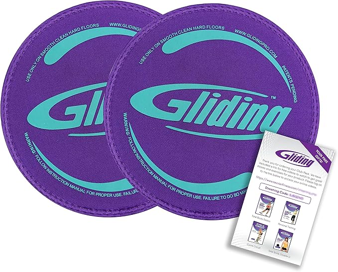 Gliding Discs for Working Out - Exercise Sliders for Carpet & Hardwood Floors 1 Pair, Authentic Workout Sliders Disc for Full Body Resistance Workout, Includes 4 Streaming Video Workouts