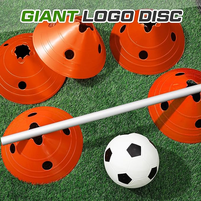 ShinyRelief Jumbo Disc Cones Jumbo Soccer Cones with Mesh Bag Giant Large Agility for Soccer Training Adult Sports