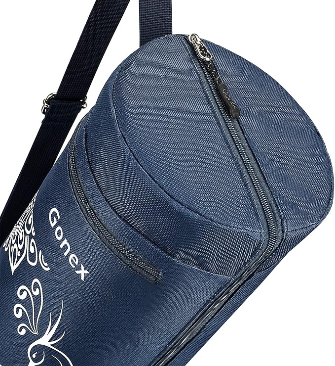 Gonex Yoga Mat Bag, Yoga Mat Carrier Full-Zip Exercise Yoga Mat Carry Bag for Women Men with 2 Multi-Functional Storage Cargo Pockets Extra Wide Adjustable Shoulder Strap