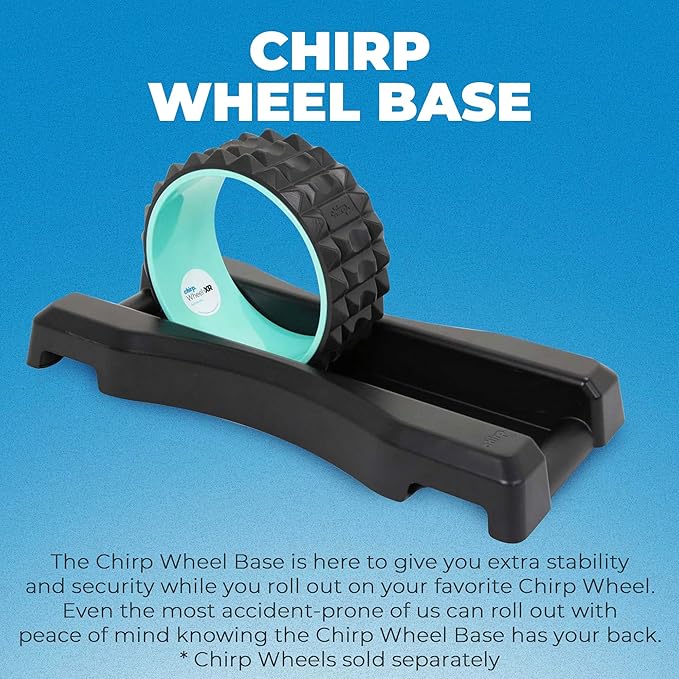 Chirp Wheel Base XR 3P 10” Acupressure & Stability: Achieve Deep Massages with Knot-Kneading Thumb, Neck & Headache Tension Relief - Black