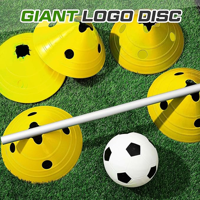 ShinyRelief Jumbo Disc Cones Jumbo Soccer Cones with Mesh Bag Giant Large Agility for Soccer Training Adult Sports