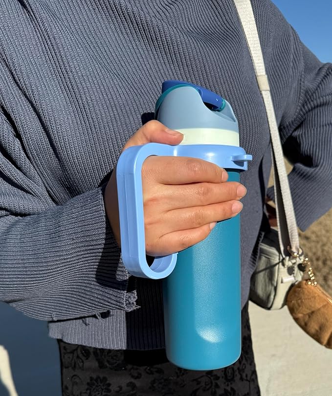 Bottle Handle for Owala FreeSip 24oz 32oz 40oz – Strong Plastic Water Bottle Holder, Durable Easy Carry Accessory for Running, Jogging, Gym, Hiking, and Drinking While Driving & More