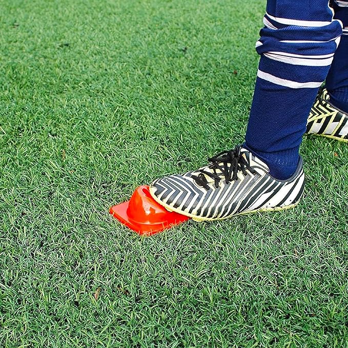 2 inches Heavy Duty Agility Training Cones for Sports & Kids Coaching, Field Markers for Motorcycle, Bikes, Traffic, Basketball, Soccer Drills, Durable, Multipurpose, Adjustable