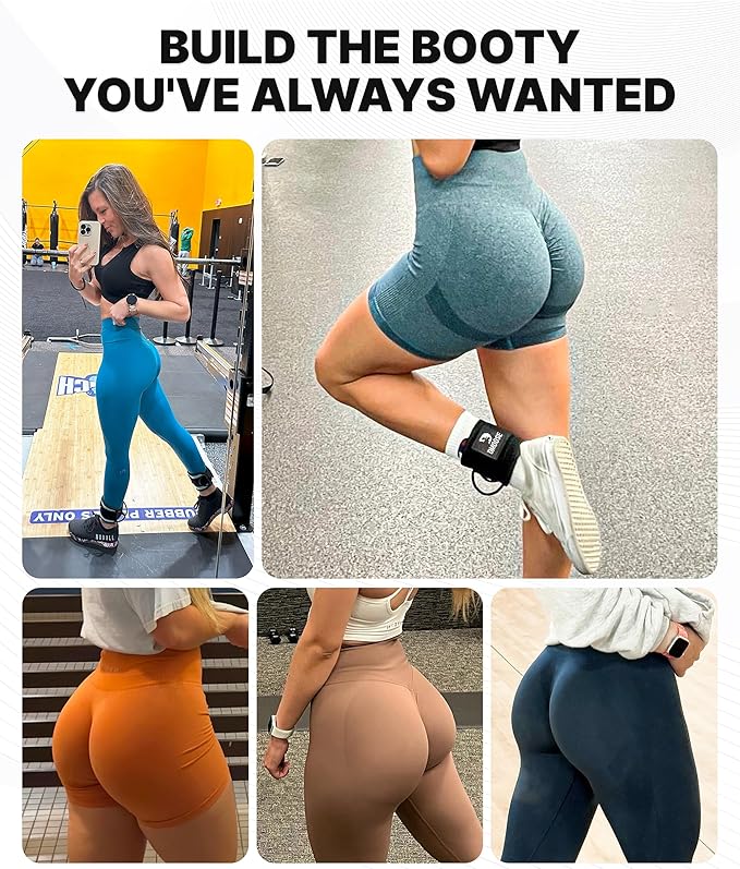 DMoose Ankle Strap for Cable Machine - One Size Fit with Premium Padding, Workout Kickback Ankle Cuffs, Ankle Bands for Working Out, Booty Workouts, Leg Extension, Hip Abductors & Lower Body Exercises