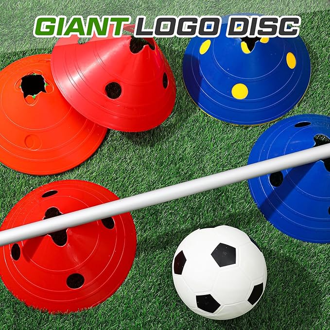 ShinyRelief Jumbo Disc Cones Jumbo Soccer Cones with Mesh Bag Giant Large Agility for Soccer Training Adult Sports