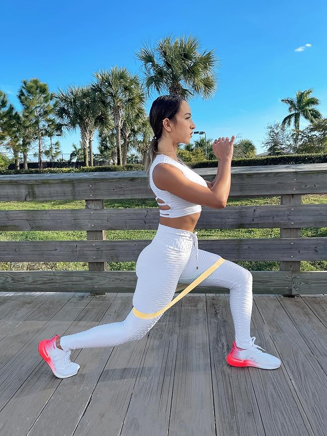 Fit Simplify Resistance Loop Exercise Bands with Instruction Guide and Carry Bag, Set of 5