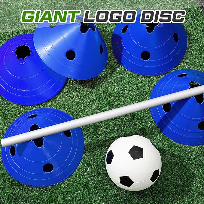 ShinyRelief Jumbo Disc Cones Jumbo Soccer Cones with Mesh Bag Giant Large Agility for Soccer Training Adult Sports