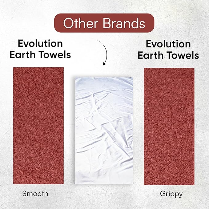 Yoga Mat Towel - Double Sided Microfiber Yoga Towel - Sweat Absorbent Non Slip Hot Yoga Towel - Lightweight, Quick Drying Pilates and Bikram Sweat Towel - 73''L x 26''W, Sedona