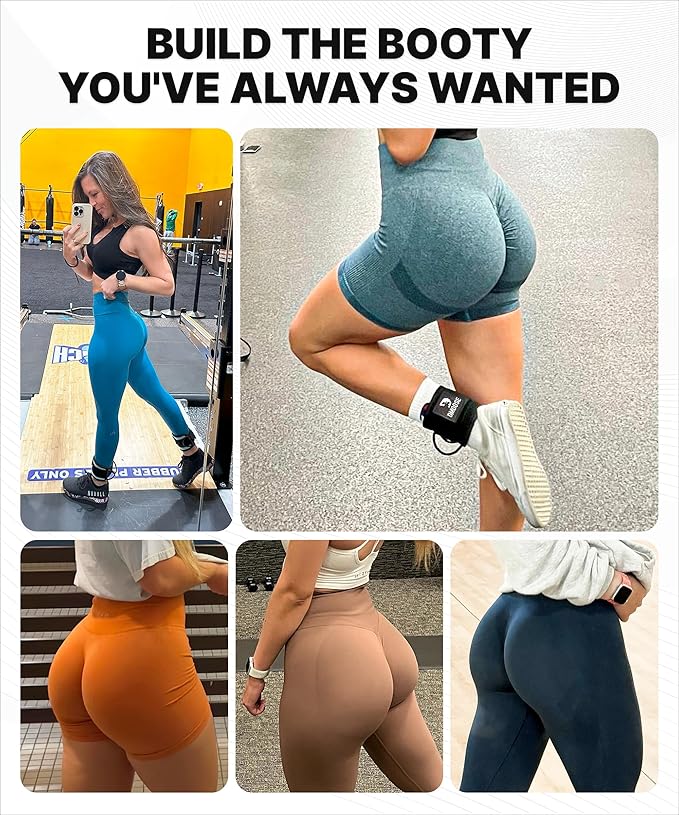 DMoose Ankle Strap for Cable Machine - One Size Fit with Premium Padding, Workout Kickback Ankle Cuffs, Ankle Bands for Working Out, Booty Workouts, Leg Extension, Hip Abductors & Lower Body Exercises