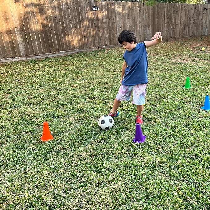 6in/9in/12in/28in Heavy Duty Agility Training Cones for Sports & Kids Coaching, Field Markers for Motorcycle, Bikes, Traffic, Basketball, Soccer Drills, Durable, Multipurpose, Adjustable